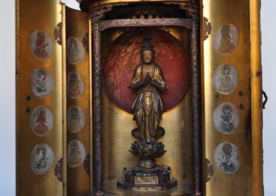 A LARGE BUTSUDAN  REPRESENTING KANNON  BOZATSU ON A LOTUS  THRONE,   , EDO PERIOD.