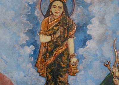 TANJORE   shakti PAINTING  19 cent.