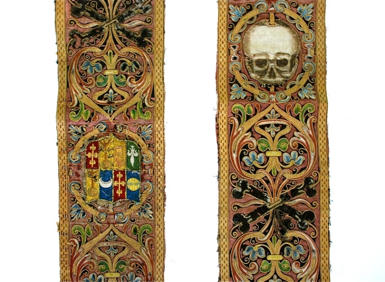 PAIR OF 16 CENTURY ORFROI with skulls