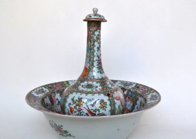 A CANTONESE BASSIN WITH  EWER  , 19  century